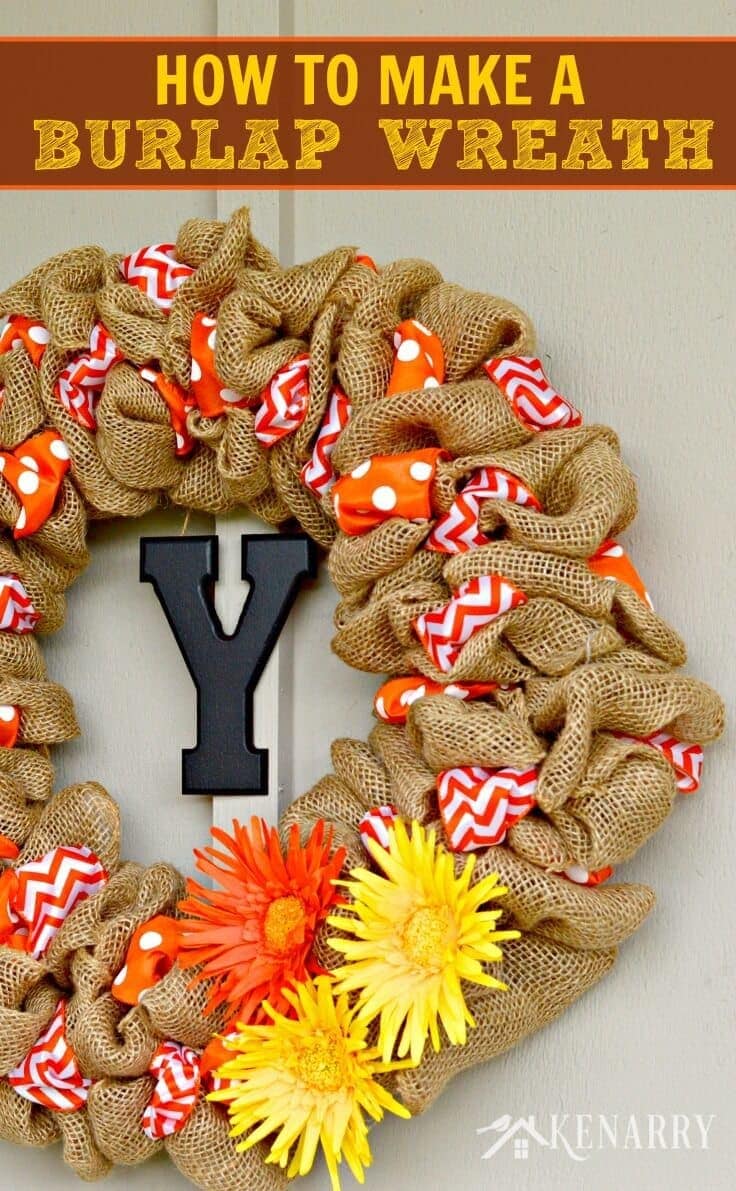 How to Make a Burlap Wreath With Accent Ribbon